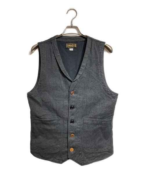 ORGUEIL（オルゲイユ）ORGUEIL (オルゲイユ) ブラックシャンブレーベスト/Black chambray vest グレー サイズ:40の古着・服飾アイテム