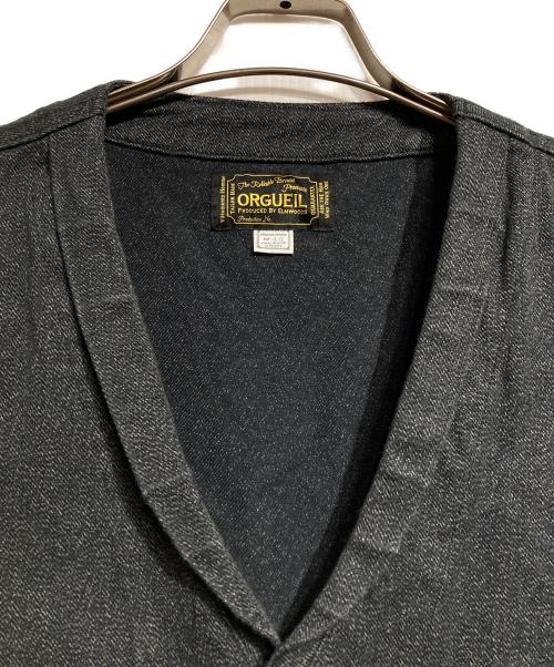 ORGUEIL（オルゲイユ）ORGUEIL (オルゲイユ) ブラックシャンブレーベスト/Black chambray vest グレー サイズ:40の古着・服飾アイテム