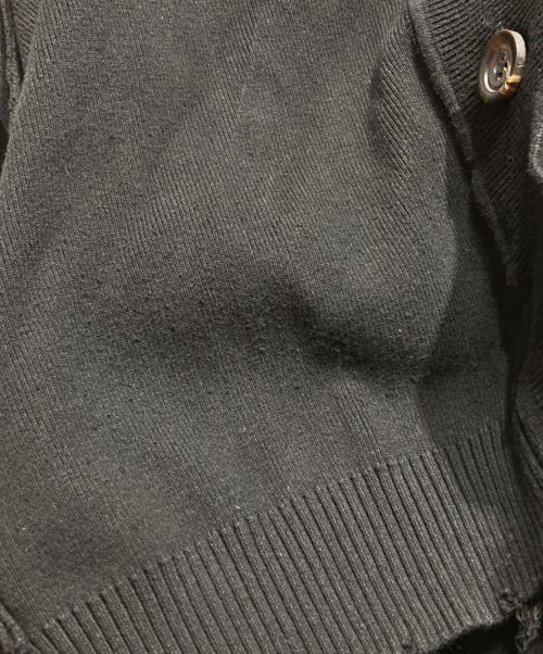 PERVERZE（パーバーズ）PERVERZE (パーバーズ) crash wide knit cardigan/クラッシュワイドニットカーディガン ブラック サイズ:Freeの古着・服飾アイテム