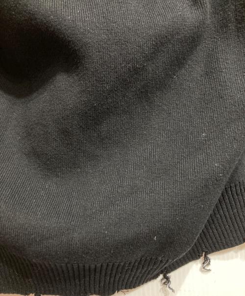 PERVERZE（パーバーズ）PERVERZE (パーバーズ) crash wide knit cardigan/クラッシュワイドニットカーディガン ブラック サイズ:Freeの古着・服飾アイテム