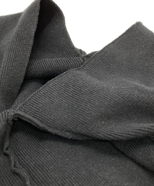 PERVERZE（パーバーズ）PERVERZE (パーバーズ) crash wide knit cardigan/クラッシュワイドニットカーディガン ブラック サイズ:Freeの古着・服飾アイテム