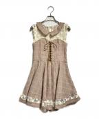 LIZ LISAリズリサ）の古着「グレンチェックワンピース/Glen check dress」｜ブラウン