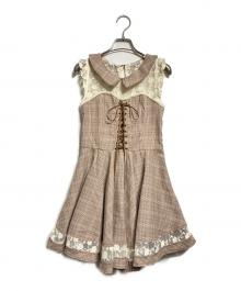 LIZ LISA（リズリサ）の古着「グレンチェックワンピース/Glen check dress」｜ブラウン