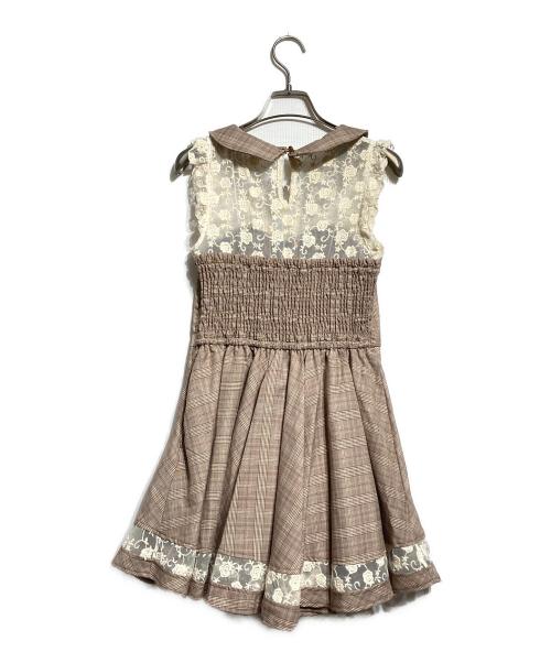 LIZ LISA（リズリサ）LIZ LISA (リズリサ) グレンチェックワンピース/Glen check dress ブラウンの古着・服飾アイテム