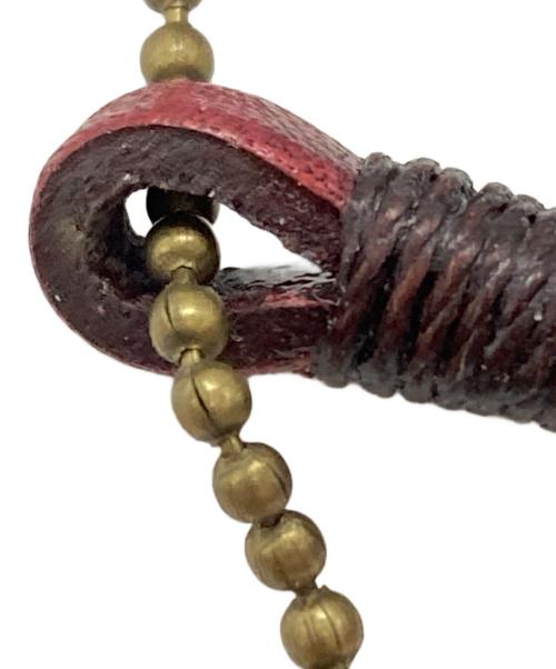 ROOSTER KING（ルースターキング）ROOSTER KING (ルースターキング) レザーフェザーネックレス/Leather Feather Necklace レッドの古着・服飾アイテム