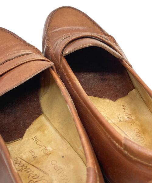 PARABOOT（パラブーツ）PARABOOT (パラブーツ) MAURO VOLPONI (マウロ ヴォルポー二) コインローファー/Coin Loafer ブラウン サイズ:6 1/2の古着・服飾アイテム