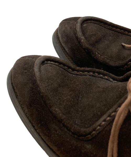 PRADA（プラダ）PRADA (プラダ) スウェードＵチップシューズ/Suede split-toe derby shoes ブラウン サイズ:6の古着・服飾アイテム