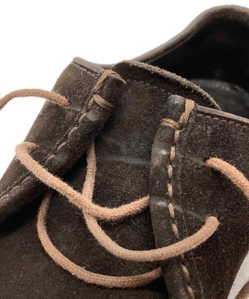 PRADA（プラダ）PRADA (プラダ) スウェードＵチップシューズ/Suede split-toe derby shoes ブラウン サイズ:6の古着・服飾アイテム