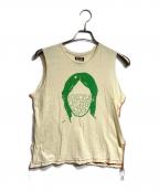 UNDERCOVERアンダーカバー）の古着「フェイスプリントノースリーブTシャツ/Face print sleeveless T-shirt や Face graphic muscle tee」｜ベージュ