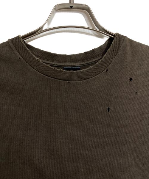 NUMBER (N)INE（ナンバーナイン）NUMBER (N)INE (ナンバーナイン) ダメージ加工アシンメトリーカットソー/Distressed asymmetric top や Ripped asymmetrical cut-and-sewn ブラウン サイズ:2の古着・服飾アイテム