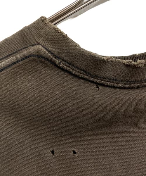 NUMBER (N)INE（ナンバーナイン）NUMBER (N)INE (ナンバーナイン) ダメージ加工アシンメトリーカットソー/Distressed asymmetric top や Ripped asymmetrical cut-and-sewn ブラウン サイズ:2の古着・服飾アイテム