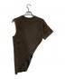 NUMBER (N)INE (ナンバーナイン) ダメージ加工アシンメトリーカットソー/Distressed asymmetric top や Ripped asymmetrical cut-and-sewn ブラウン サイズ:2：18000円