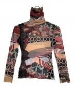 JPGジャンポールゴルチエ）の古着「パワーネットカットソー」｜レッド×ブラック