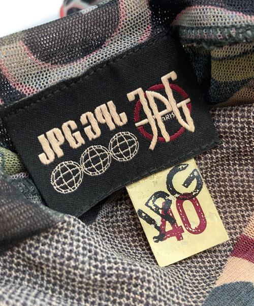 JPG（ジャンポールゴルチエ）JPG (ジャンポールゴルチエ) パワーネットカットソー レッド×ブラック サイズ:40の古着・服飾アイテム