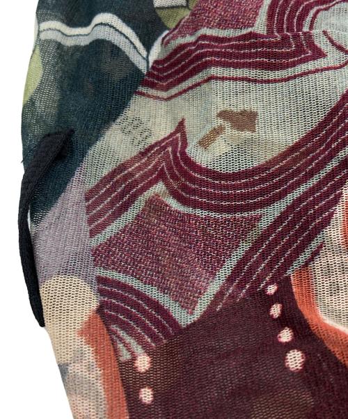 JPG（ジャンポールゴルチエ）JPG (ジャンポールゴルチエ) パワーネットカットソー レッド×ブラック サイズ:40の古着・服飾アイテム