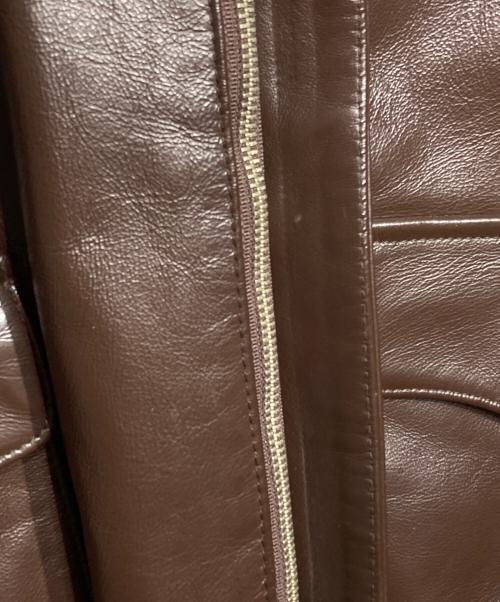 GIBSON&BARNES（ギブソンアンドバーンズ）GIBSON&BARNES (ギブソンアンドバーンズ) A-2レザージャケット/A-2 leather jacket ブラウン サイズ:40の古着・服飾アイテム