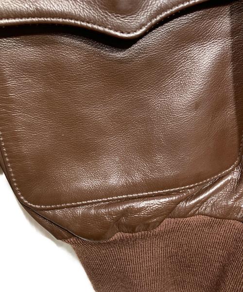 GIBSON&BARNES（ギブソンアンドバーンズ）GIBSON&BARNES (ギブソンアンドバーンズ) A-2レザージャケット/A-2 leather jacket ブラウン サイズ:40の古着・服飾アイテム