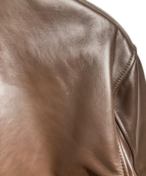 GIBSON&BARNES（ギブソンアンドバーンズ）GIBSON&BARNES (ギブソンアンドバーンズ) A-2レザージャケット/A-2 leather jacket ブラウン サイズ:40の古着・服飾アイテム