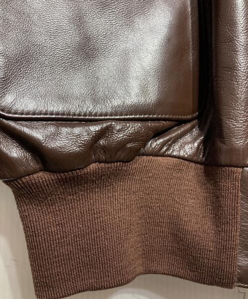 GIBSON&BARNES（ギブソンアンドバーンズ）GIBSON&BARNES (ギブソンアンドバーンズ) A-2レザージャケット/A-2 leather jacket ブラウン サイズ:40の古着・服飾アイテム