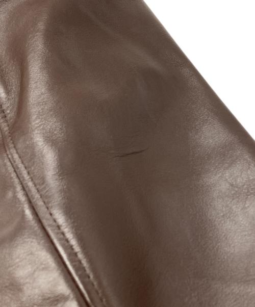GIBSON&BARNES（ギブソンアンドバーンズ）GIBSON&BARNES (ギブソンアンドバーンズ) A-2レザージャケット/A-2 leather jacket ブラウン サイズ:40の古着・服飾アイテム