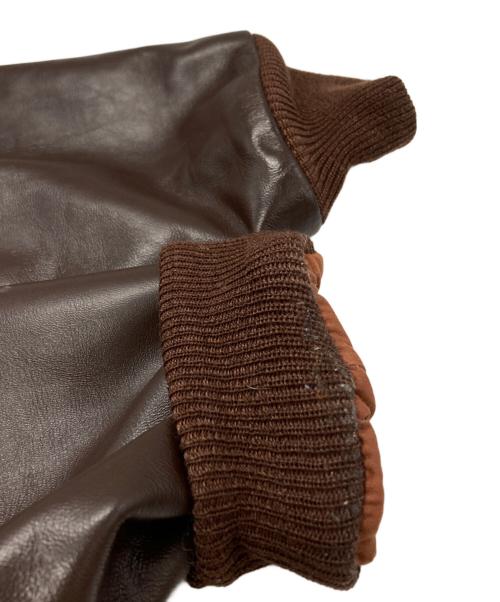 GIBSON&BARNES（ギブソンアンドバーンズ）GIBSON&BARNES (ギブソンアンドバーンズ) A-2レザージャケット/A-2 leather jacket ブラウン サイズ:40の古着・服飾アイテム