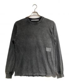 ALEXANDER WANG（アレキサンダー・ワン）の古着「フェード加工ロゴプリントカットソー/長袖」｜グレー