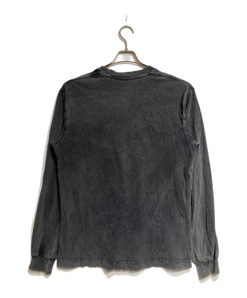 ALEXANDER WANG（アレキサンダー・ワン）ALEXANDER WANG (アレキサンダー・ワン) フェード加工ロゴプリントカットソー/長袖 グレー サイズ:Sの古着・服飾アイテム