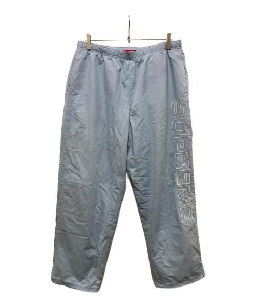 SUPREME（シュプリーム）Supreme (シュプリーム) Spellout Embroidered Ripstop Track Pant ブルー サイズ:Lの古着・服飾アイテム