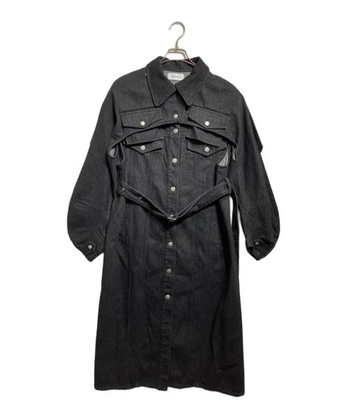 Knuth Marf（クヌースマーフ）knuth marf (クヌースマーフ) 3wayデニムトレンチコート ブラック サイズ:FREEの古着・服飾アイテム