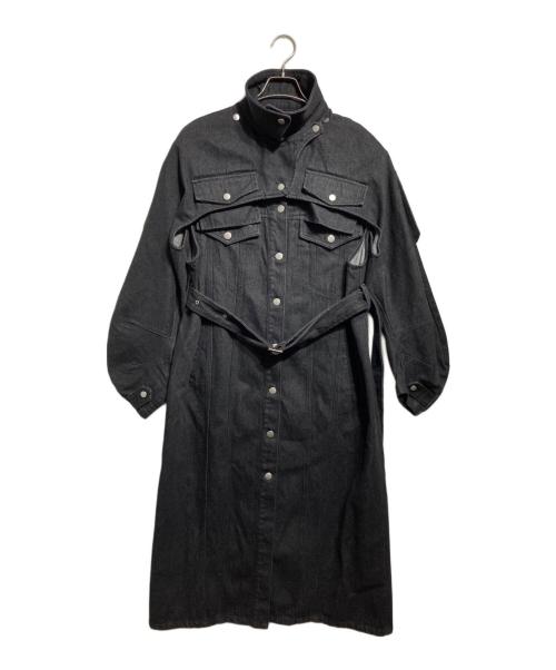 Knuth Marf（クヌースマーフ）knuth marf (クヌースマーフ) 3wayデニムトレンチコート ブラック サイズ:FREEの古着・服飾アイテム