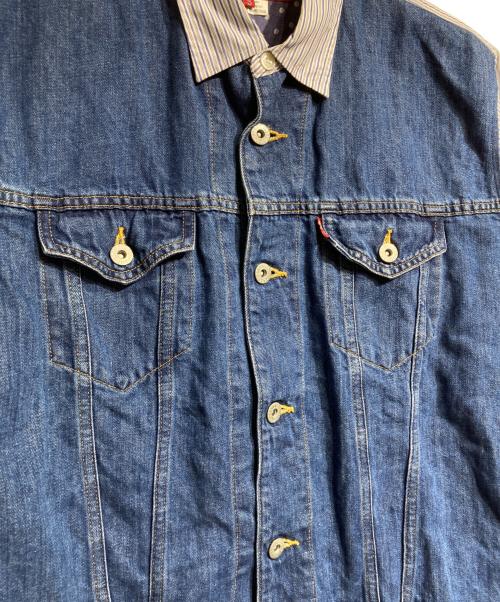 COMME des GARCONS JUNYA WATANABE MAN（コム デ ギャルソン ジュンヤ ワタナベ マン）COMME des GARCONS JUNYA WATANABE MAN (コム デ ギャルソン ジュンヤ ワタナベ マン) LEVI'S (リーバイス) フロント切替デニムストライプシャツ/長袖シャツ インディゴ サイズ:Sの古着・服飾アイテム