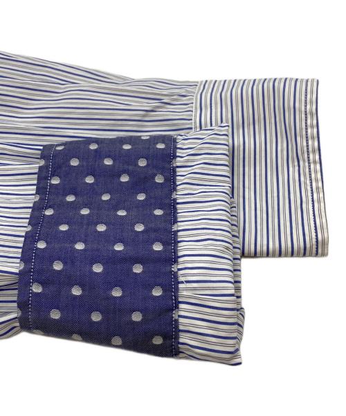 COMME des GARCONS JUNYA WATANABE MAN（コム デ ギャルソン ジュンヤ ワタナベ マン）COMME des GARCONS JUNYA WATANABE MAN (コム デ ギャルソン ジュンヤ ワタナベ マン) LEVI'S (リーバイス) フロント切替デニムストライプシャツ/長袖シャツ インディゴ サイズ:Sの古着・服飾アイテム