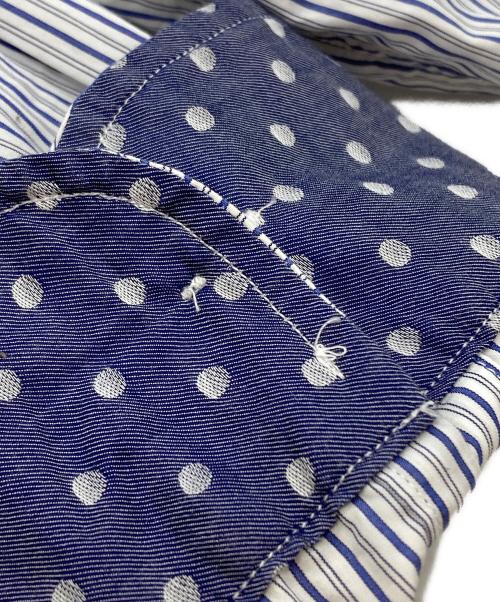 COMME des GARCONS JUNYA WATANABE MAN（コム デ ギャルソン ジュンヤ ワタナベ マン）COMME des GARCONS JUNYA WATANABE MAN (コム デ ギャルソン ジュンヤ ワタナベ マン) LEVI'S (リーバイス) フロント切替デニムストライプシャツ/長袖シャツ インディゴ サイズ:Sの古着・服飾アイテム