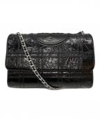 TORY BURCHトリーバーチ）の古着「FLEMING SOFT SMALL BAG/フレミング ソフト スモール バッグ」｜ブラック