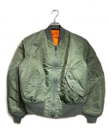 ALPHA INDUSTRIES（アルファインダストリーズ）の古着「MA-1フライトジャケット/MA-1 flight jacket」｜オリーブ