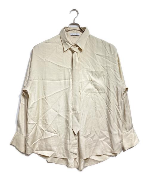 ETRE TOKYO（エトレトウキョウ）ETRE TOKYO (エトレトウキョウ) Cupra Necktie Oversized Shirt/キュプラネクタイオーバーシャツ ベージュ サイズ:Fの古着・服飾アイテム