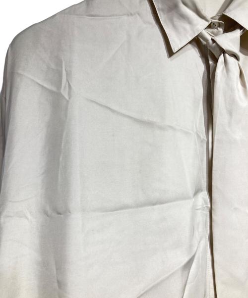 ETRE TOKYO（エトレトウキョウ）ETRE TOKYO (エトレトウキョウ) Cupra Necktie Oversized Shirt/キュプラネクタイオーバーシャツ ベージュ サイズ:Fの古着・服飾アイテム