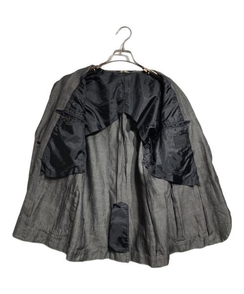 COMME des GARCONS HOMME DEUX（コムデギャルソン オム ドゥ）COMME des GARCONS HOMME DEUX (コムデギャルソン オム ドゥ) Tailored jacket/パイピングリネンテーラードジャケット グレー サイズ:XSの古着・服飾アイテム