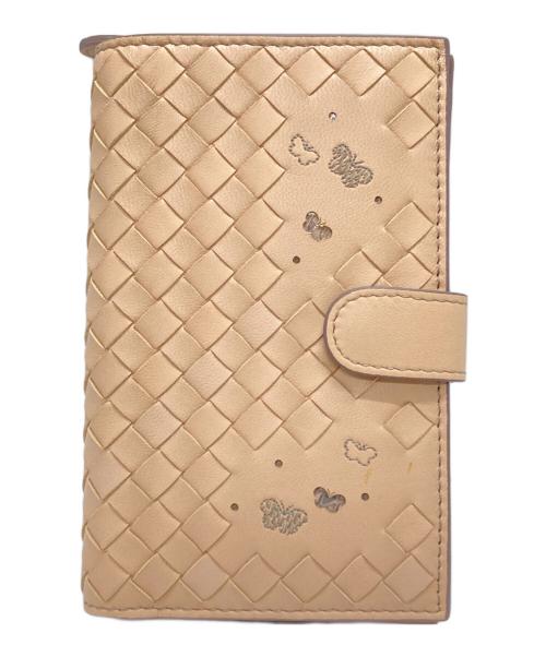 BOTTEGA VENETA（ボッテガベネタ）BOTTEGA VENETA (ボッテガベネタ) イントレチャートバタフライ2つ折りウォレット/Intrecciato ベージュの古着・服飾アイテム