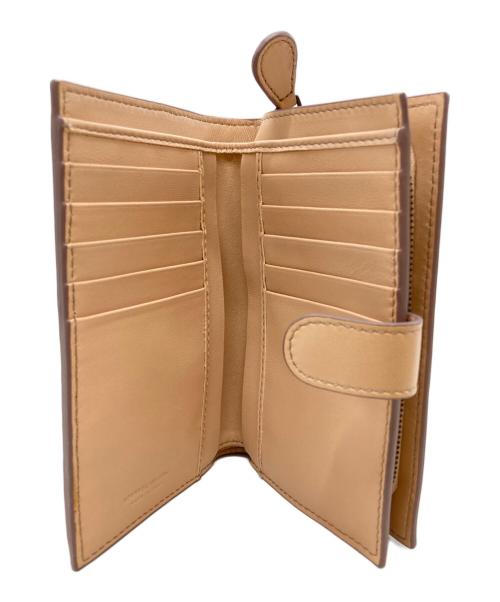 BOTTEGA VENETA（ボッテガベネタ）BOTTEGA VENETA (ボッテガベネタ) イントレチャートバタフライ2つ折りウォレット/Intrecciato ベージュの古着・服飾アイテム