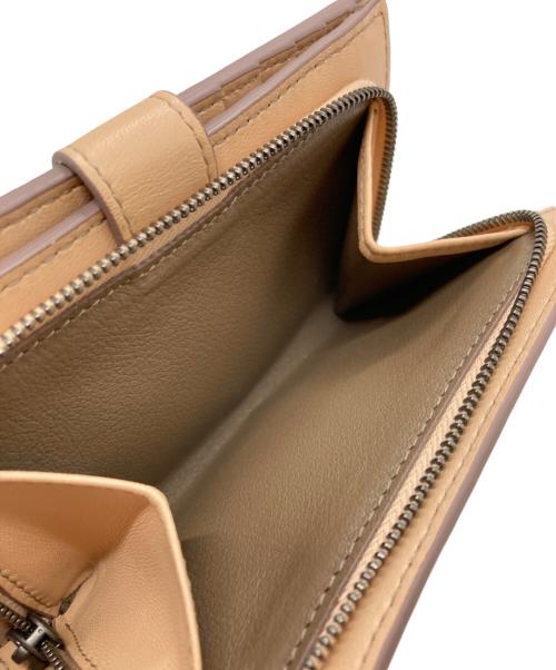 BOTTEGA VENETA（ボッテガベネタ）BOTTEGA VENETA (ボッテガベネタ) イントレチャートバタフライ2つ折りウォレット/Intrecciato ベージュの古着・服飾アイテム