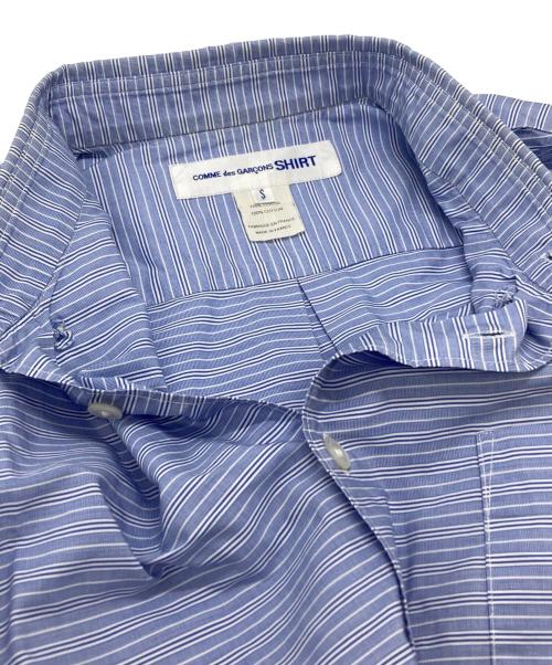 COMME des GARCONS SHIRT（コムデギャルソンシャツ）COMME des GARCONS SHIRT (コムデギャルソンシャツ) ボーダーストライプシャツ/border striped shirt ブルー サイズ:Sの古着・服飾アイテム