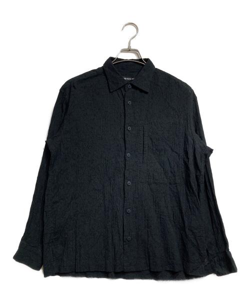 ISSEY MIYAKE MEN（イッセイミヤケメン）ISSEY MIYAKE MEN (イッセイミヤケメン) シワプリーツ加工シャツ/長袖シャツ ブラック サイズ:1の古着・服飾アイテム