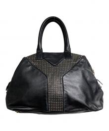 Yves Saint Laurent（イヴサンローラン）の古着「イージーロックスタッズレザーバッグ」｜ブラック