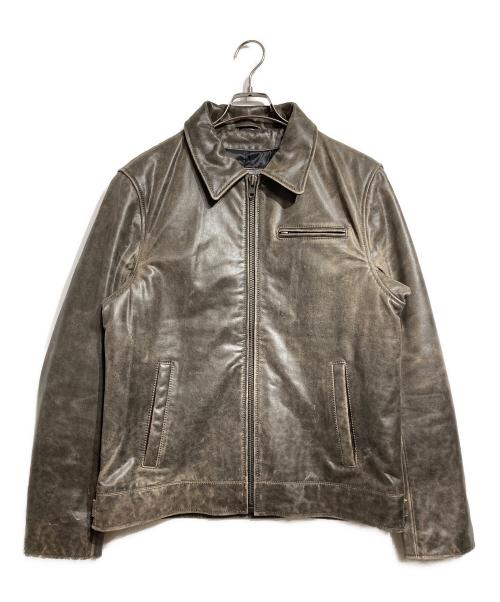 Liugoo Leathers（リューグーレザーズ）Liugoo Leathers (リューグーレザーズ) VaLLet 01 SINGLE RIDERS JACKET/シングルライダースジャケット ブラウン サイズ:LLの古着・服飾アイテム