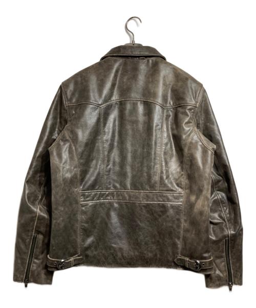 Liugoo Leathers（リューグーレザーズ）Liugoo Leathers (リューグーレザーズ) VaLLet 01 SINGLE RIDERS JACKET/シングルライダースジャケット ブラウン サイズ:LLの古着・服飾アイテム