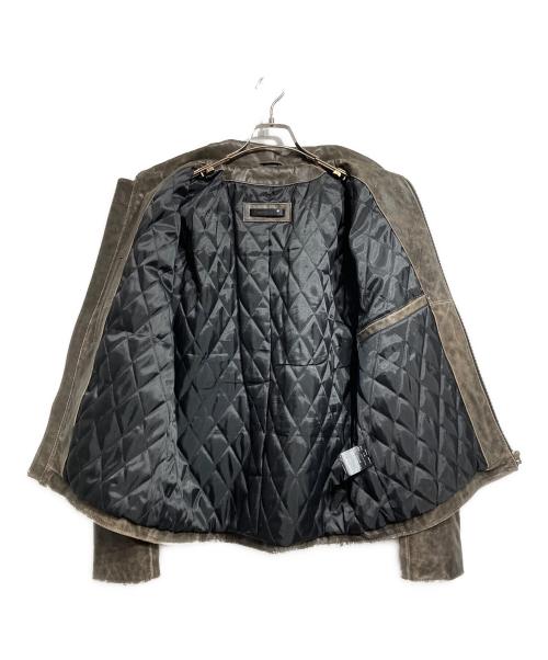 Liugoo Leathers（リューグーレザーズ）Liugoo Leathers (リューグーレザーズ) VaLLet 01 SINGLE RIDERS JACKET/シングルライダースジャケット ブラウン サイズ:LLの古着・服飾アイテム