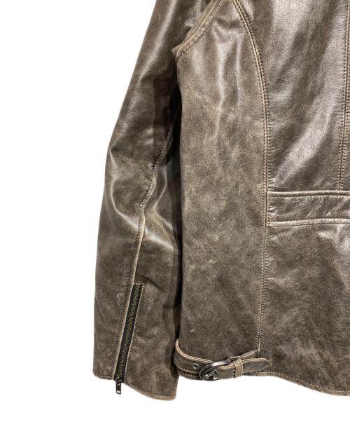 Liugoo Leathers（リューグーレザーズ）Liugoo Leathers (リューグーレザーズ) VaLLet 01 SINGLE RIDERS JACKET/シングルライダースジャケット ブラウン サイズ:LLの古着・服飾アイテム