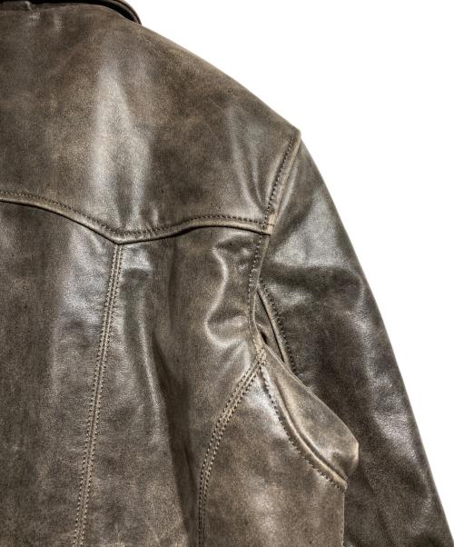 Liugoo Leathers（リューグーレザーズ）Liugoo Leathers (リューグーレザーズ) VaLLet 01 SINGLE RIDERS JACKET/シングルライダースジャケット ブラウン サイズ:LLの古着・服飾アイテム
