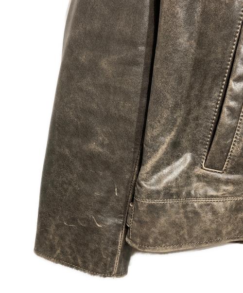 Liugoo Leathers（リューグーレザーズ）Liugoo Leathers (リューグーレザーズ) VaLLet 01 SINGLE RIDERS JACKET/シングルライダースジャケット ブラウン サイズ:LLの古着・服飾アイテム